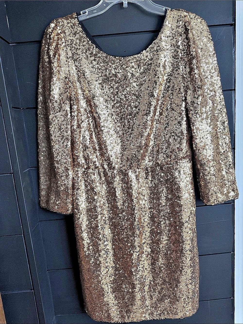 Lulus Sequin Mini Dress in Gold L